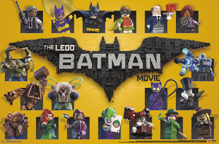 Lego Batman   Canvas 22 "x 10"  Framed Picture 