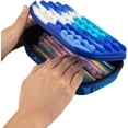 thumbnail image 6 of ZIPIT POP Pencil Box, Silicon Sensory Fidget Push It Case, Large Capacity Pencil Case (Blue), 6 of 9