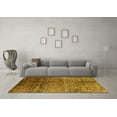 thumbnail image 3 of Ahgly Company Machine Washable Indoor Rectangle Oriental Yellow Industrial Area Rugs, 5' x 7', 3 of 4