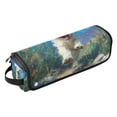 thumbnail image 2 of Hair Tool Organizer Bag with Heat Resistant Mat Removable Travel Storage Case for Hot Air Brushes Curling Irons The Dog Is Running, 2 of 8