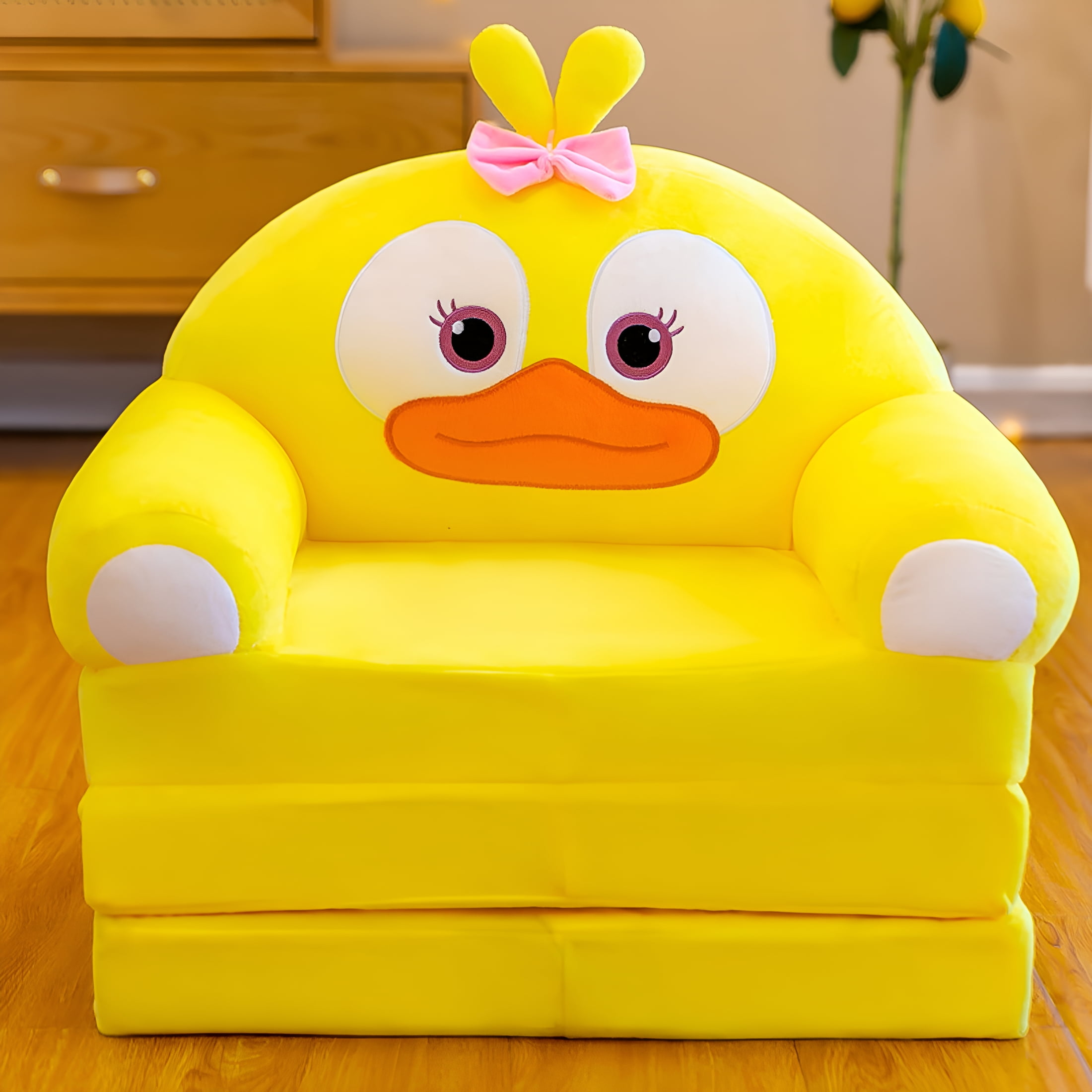XIBUFE Kids Foldable Sofa Bed 2 in 1 Princess Chair without Liner Filler