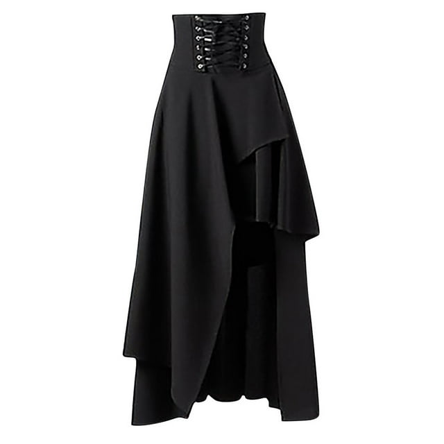 Weiqiqre Jupes pour Femmes Jupes Maxi pour Femmes Taille Haute Jupe Renaissance Longue avec Poches