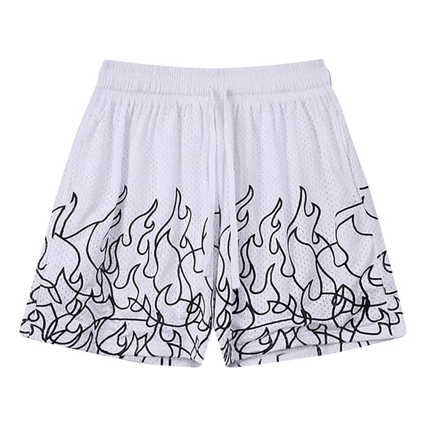 Pantalones Cortos Atléticos para Hombres Impresión de Verano Playa Fitness Run Casual Sports Mesh Pantalones Cortos de Transpirabilidad