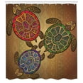 thumbnail image 3 of Ambesonne Ethnic Shower Curtain, 3 Turtles Ornamental, 69"Wx75"L, Multicolor, 3 of 3