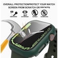 thumbnail image 4 of CASELIX Apple Watch Screen Protector 40mm Series 6/SE/Series 5/Series 4 with Built in Tempered Glass Screen Protector for 40mm, Overall Protective Hard PC Case Ultra-Thin Cover- Green, 4 of 7