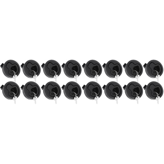4 Count Pull Hatch Latch Bass Boat Storage Combination Lock Sliding Door Handles Black