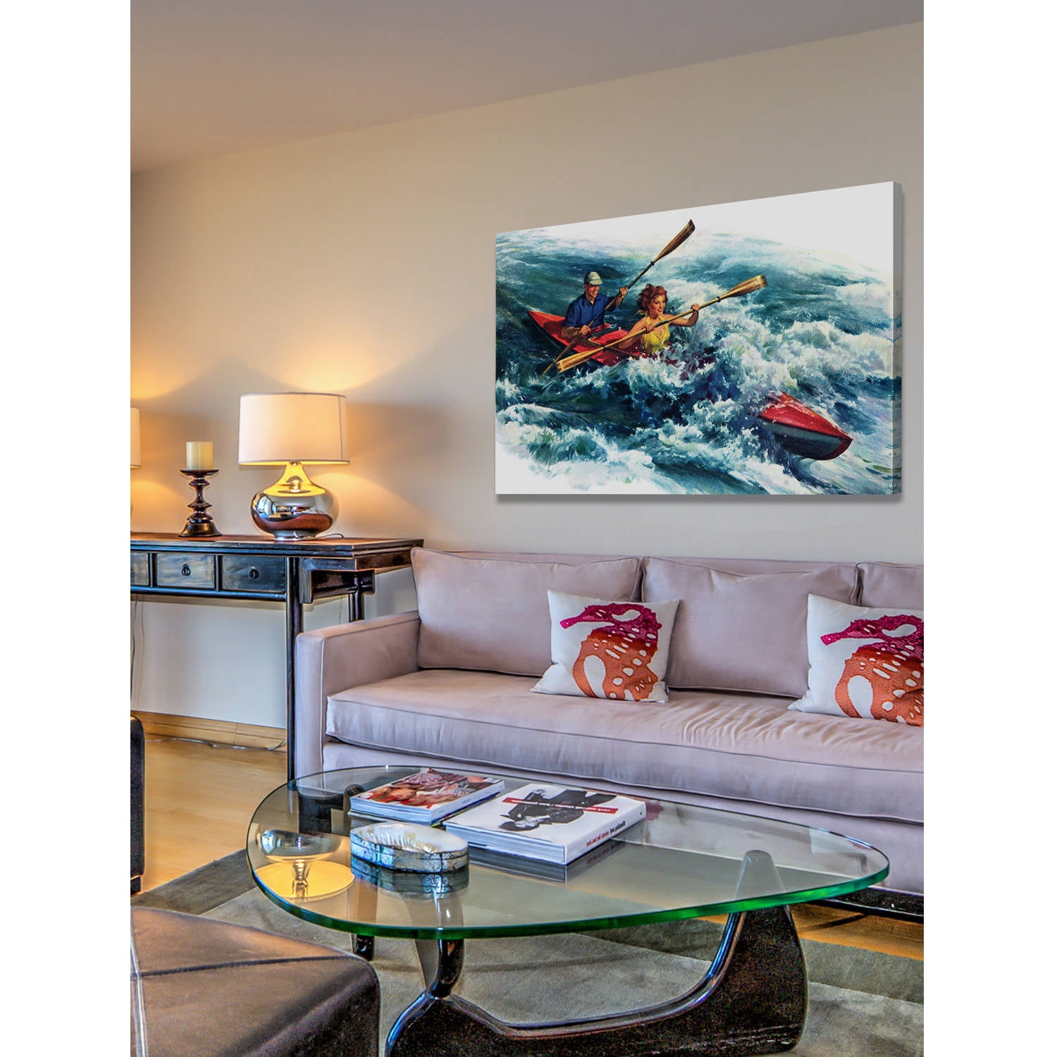 "Raging Rapids" Painting Print on Wrapped Canvas