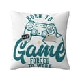thumbnail image 2 of LNWH Relax Gamepad Throw Pillow Covers, Square Soft Linen Decorative Pillow Cases, 18"x18", 2 of 8