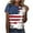 Multicolor#4th of july womens shirts, variant on FAVIPT Women's Blouses for Summer Short Sleeve Crew Neck Shirts Floral Print Loose Fit Tunic Tees Casual Trendy 2025 Tops Black,XXL