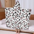 thumbnail image 5 of Pink and Black Of Leopard Print Hooded Bath Towel，60"x35" for Ages 3 To 12 Kids, Quick Dry Lightweight Soft Microfiber Hood Beach Towel Cover Up for Kids, 5 of 7