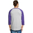 thumbnail image 3 of Champion T-Shirt de Baseball Raglan pour Hommes, G, Oxford Gris/violet, 3 of 3