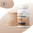 thumbnail image 3 of Organic Ceylon Cinnamon 1200mg Supplement - 120 Veg Capsules - Supports Glucose Metabolism, Blood Circulation Support, Brain and Joint Function - No Filler Pills by Balance Breens, 3 of 9