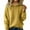 Yellow, variant on Womens Hooded Sweaters Long Sleeve Ribbed Knit Hoodies with Drawstring Plush Fluffy Warm Pullover Tops Casual Trendy Sweatshirts Fall Outfits for Women 2025