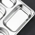 thumbnail image 5 of Zmeidao Stainless Steel Divided Dinner Plates, 4 Sections Dinner Plates for Adults, Unbreakable Metal Food Tray for Lunch, Dinner, Camping, 5 of 5