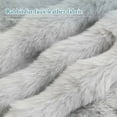 thumbnail image 3 of Eurhowing 2-Pack Bubble Faux Furry Throw Pillow Covers, 18x18 Inch Plush Shaggy Cushion Covers, Soft Fuzzy Fluffy Decorative Pillowcases for Couch Bed, Light Gray, 3 of 8