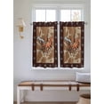 thumbnail image 2 of Brown Retro Horse Bathroom Window Curtain, Vintage Western Stars Country Light Filtering Coffee Kitchen Curtains, Bedroom Living Room Curtains 2 Panel 84"x54", 2 of 6