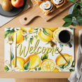 thumbnail image 2 of Yellow Lemons Placemats Set of 6 Summer Fruits Leaves Pastoral Botanical Place Mats Indoor Wipeable Table Mats Washable Cloth Dining Table Placemats for Kitchen Holiday Party Home Decor 13x19 Inch, 2 of 9