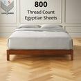 thumbnail image 2 of 18" EXTRA DEEP POCKETS - 800-Thread Count 100% Egyptian Cotton Queen XL Sheet Set, 4PC (1 Flat, 1 Fitted, 2 Pillowcases) Long Staple Cotton, 800-TC Pure Cotton - Queen XL, Light Grey, 2 of 7