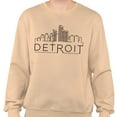 thumbnail image 2 of Skyline Detroit Michigan Sweatshirt Unisex 2X-Large Sand, 2 of 5
