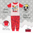 thumbnail image 4 of Set de pijama de Mickey Mouse de algodón 2T para niños de Disney, ajuste ceñido, 4 of 6