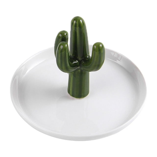 Anillos de cactus Soporte Bandeja Pendientes decorativos Soporte de exhibición Organizador de joyas Yuyangstore Puesto de joyería