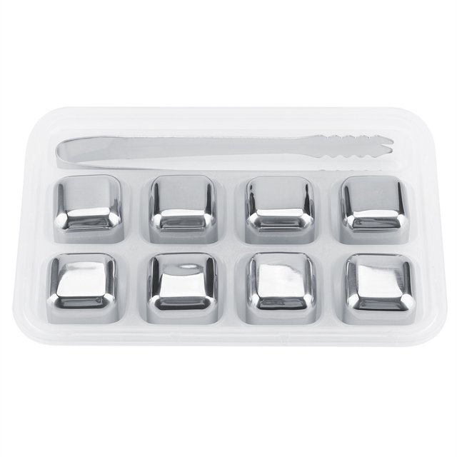 Bandeja de Cubitos de hielo ANGGREK Enfriador de bebidas Acero inoxidable 304 color plata