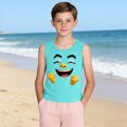 thumbnail image 4 of Niño Pequeño Niños Camisola 3-15 Años Niños sin Mangas Gradiente Impresión Tela Suave para la Fiesta de Boda en Casa, 4 of 6