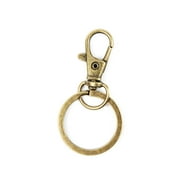 (4 pack) Cousin DIY Antique Brass Large Metal Lobster Clasps with Key Ring, 3 Pc.