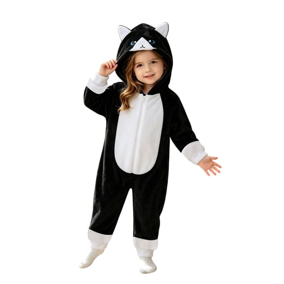 JIAYUE Baby Romper Plush Fuzzy Long Sleeve Full Zipper Cut Design Hooded Bodysuit for Soft Wear