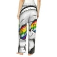 thumbnail image 3 of Daiia Panda with Sun glasses Women's Sleep Pant with Pockets and Drawstring,Pajama Pants-X-Large, 3 of 9