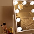 thumbnail image 1 of JUNWELL Miroir de Maquillage à Trois Niveaux de Luminosité - Miroir Compact de Voyage avec Rotation 360° Contrôle Tactile 3 Modes de Couleur et Luminosité Réglable pour Bureau, 1 of 5