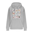 thumbnail image 3 of Maplenight Halloween Sweatshirt Hoodies for Women Ghost Reading Books Graphic Long Sleeve Hooded Womens Tops with Pocket, 3 of 4