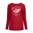 thumbnail image 6 of Valentine’s Women's Graphic T-Shirt with Long Sleeves, by Way to Celebrate, Sizes S-3XL, 6 of 6