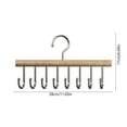 thumbnail image 4 of Belt Hanger under $5! CQCYD Belt Hanger for Closet Organizer, Wooden Tie Rack with 8 Hooks, Multifunction Storage Hanger, Wardrobe Accessory Organizer, 4 of 9