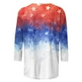 thumbnail image 4 of CFLVAEK 4th of July Shirts for Women Trendy Red White and Blue Tie Dye Shirts Independence Day Tshirts Casual 3/4 Sleeve Crewneck Holiday Tops S, 4 of 5