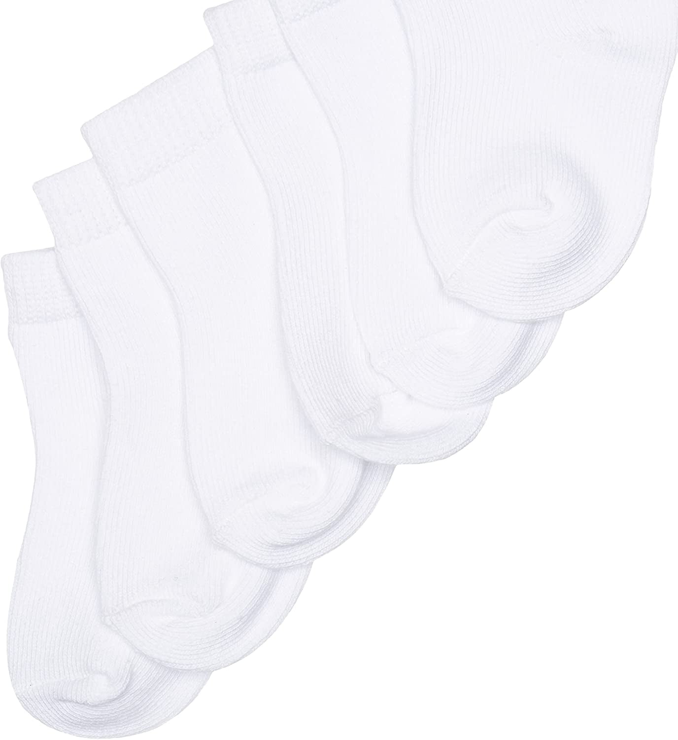 Touched by Nature Baby Unisex Organic Cotton Socks, White, 12-24 Months