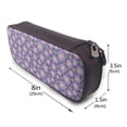 thumbnail image 3 of Lsque Daisies Flowers Printed Big Capacity PU Leather Pencil Case Large Pencil Pouch Stationery Pen Bag Pencil Holder for Teen, 3 of 6