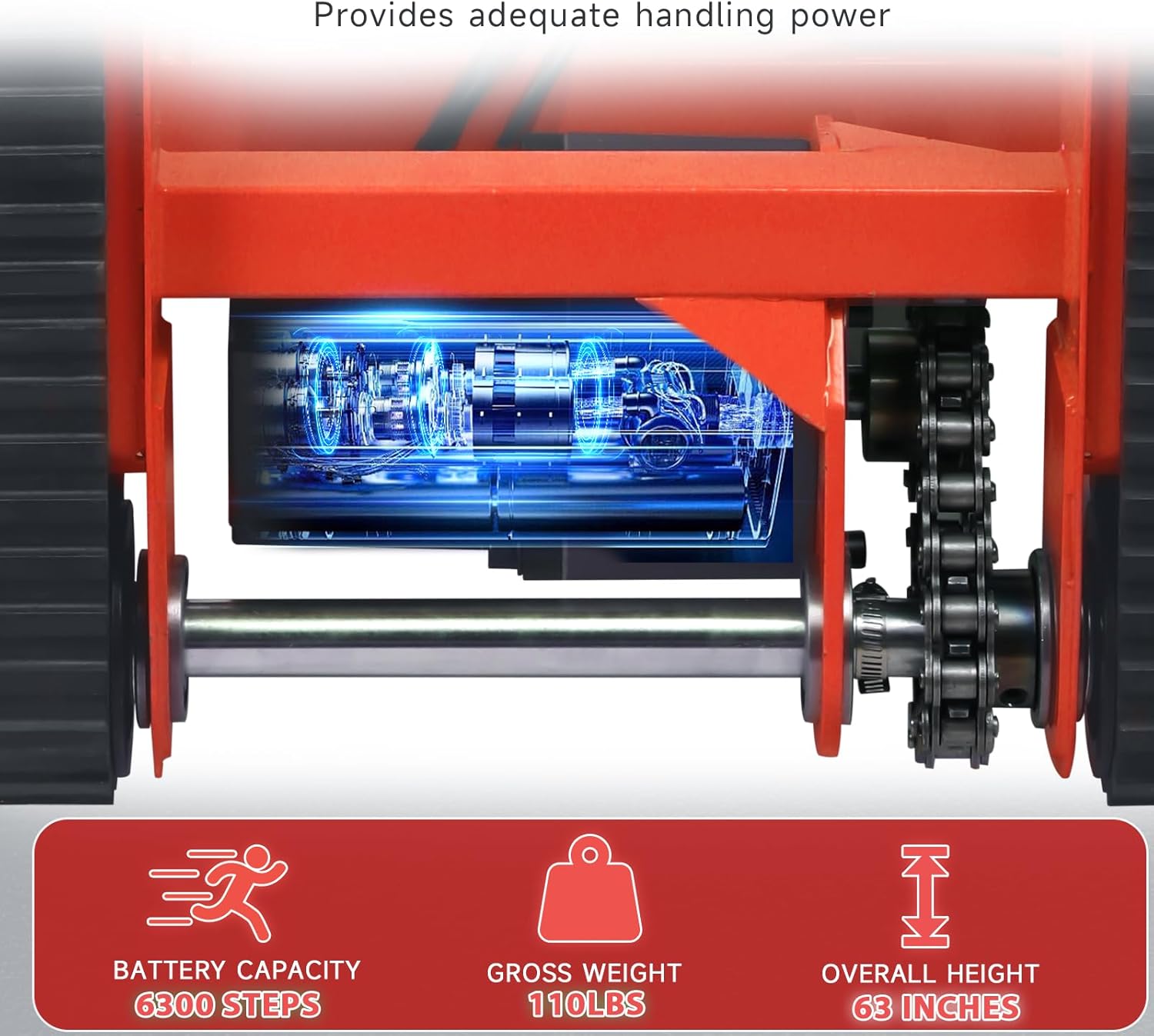 Gaonala 1250W Electric Stair Climbing Dolly 900lbs Heavy Duty 22Lx11.8Wx61H Alloy Steel Telescopic Handle 3-Mode Folding Orange for Furniture Appliances