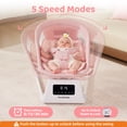 thumbnail image 5 of Pamo Babe Baby Swing for Newborns,5 Speeds swing modes,Canopy,Mosquito Net(Pink), 5 of 10
