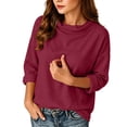 thumbnail image 6 of Cowl Neck Tunic Shirt for Womens Soft Drape Long Sleeve Pullovers Tops Trendy 2026 Soild Color Casual, 6 of 9
