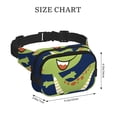 thumbnail image 4 of Fotbe Dino Playing Roller Skate Cangurera Cuadrada con Estampado de Doble Capa, Bolsa de Cintura Ajustable Mini para Hombres y Mujeres, 4 of 9