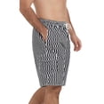 thumbnail image 1 of Traje de Baño para Hombre Scotamalone de Secado Rápido de Nylon Negro y Blanco, 1 of 6