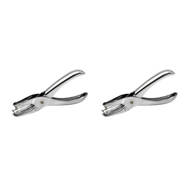 Sidaley Perforadora de un solo orificio, suministros de encuadernación ergonómica, papelería, perforadora de papel manual, suministro de 97C3 2piezas