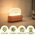 thumbnail image 5 of Lieonvis Cute Desk Decor Toaster Lamp,Rechargeable Small Lamp with Smile Face Toast Bread Cute Toaster Shape Room Decor Night Light with Timer,Christmas Gifts Ideas for Baby Kids Girls Teens Teenages, 5 of 9