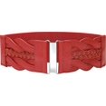 thumbnail image 1 of HSHDLDF 3 Inch Wide Waspie Elastic Vintage Braided Buckle Waist Belt, 1 of 6