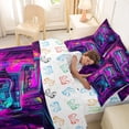 thumbnail image 4 of Erosebridal Graffiti Gaming Bedding Comforter Set for Teen Boys, Video Game Themed King Bedding Sets, Gamepad Reversible, 7 Pieces, 4 of 6