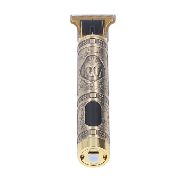 Recortadora De Barba Con Detalle, Cortadora De Pelo Profesional Con Carga USB, Marco Antideslizante, Pantalla LCD, Cuchilla Lavable Para Barbería