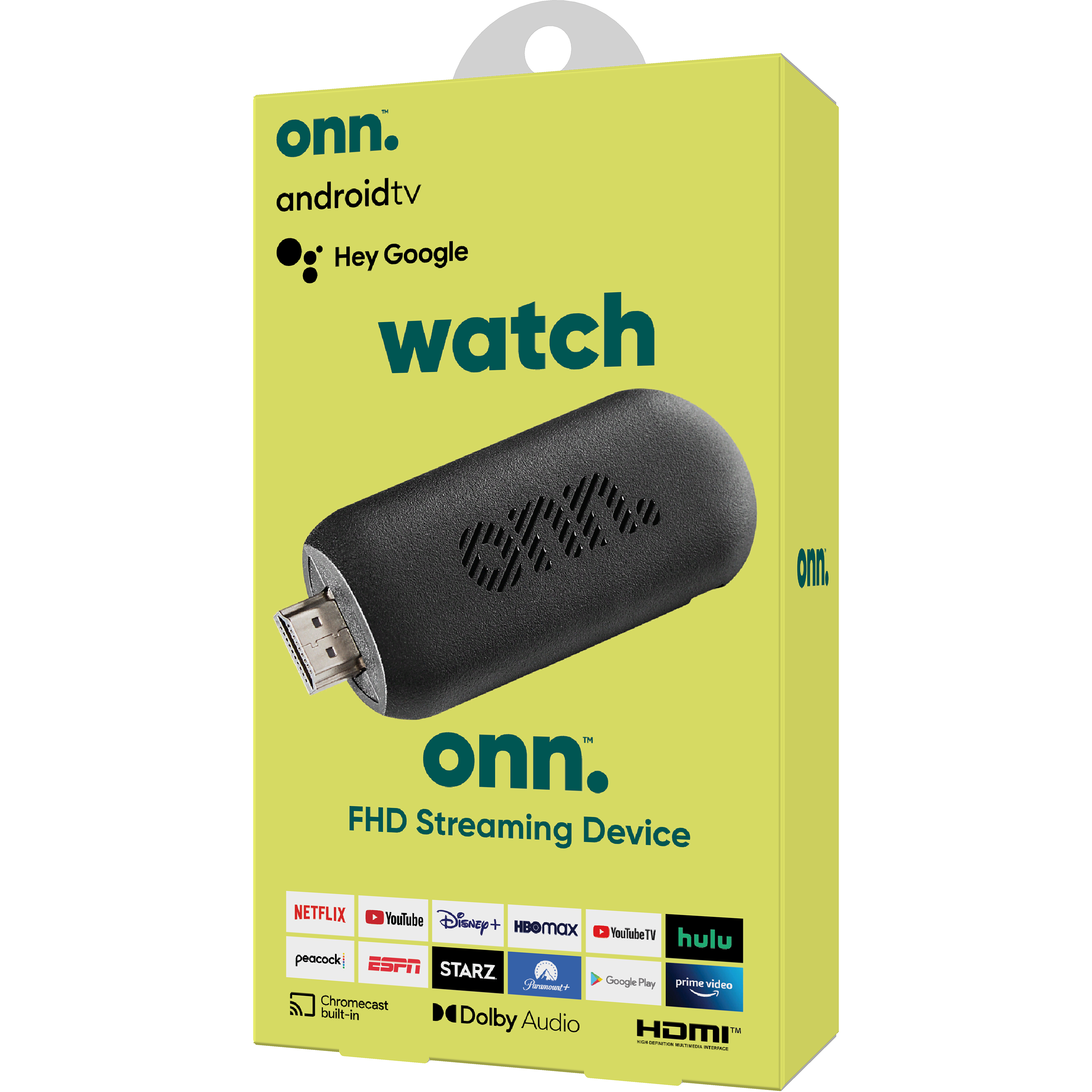 onn. Android TV 2K FHD Streaming Stick with Remote Control & Power Adapter - image 12 of 14