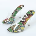 thumbnail image 3 of Modisza Women Clear Pointed Toe Sandals Transparent Strap High Heel Slip on Slides Ladies Outodoor Walking Stiletto Shoes Gree 8.50, 3 of 5