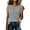 Black, variant on Qiopertar Women's Summer Striped Tops Casual Loose Round Neck Short Sleeve Tie Front Flowy Lightweight Blouse, Black 3XL